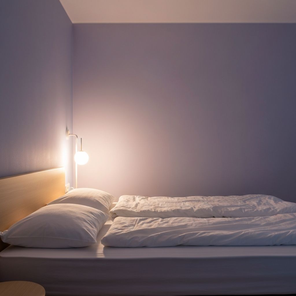 Peaceful bedroom for sleep